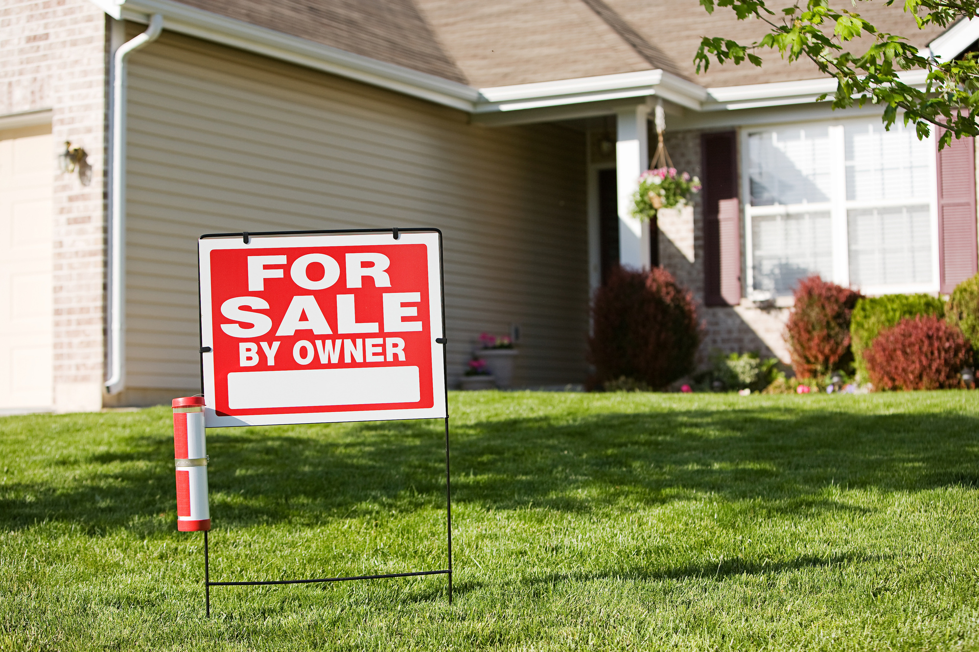 Home: For Sale By Owner Extensive series of a Caucasian Real Estate Agent and African-American Couple in front of a home.