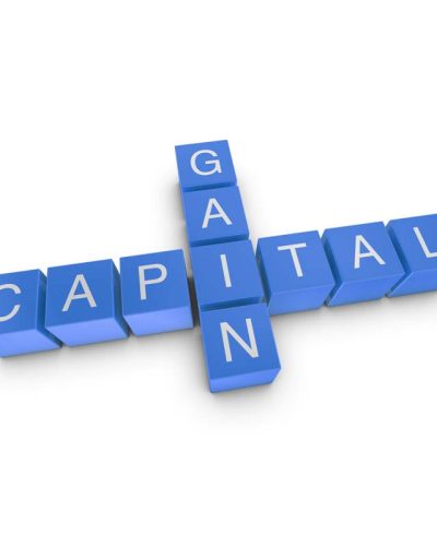 Capital Gain Crossword Concept